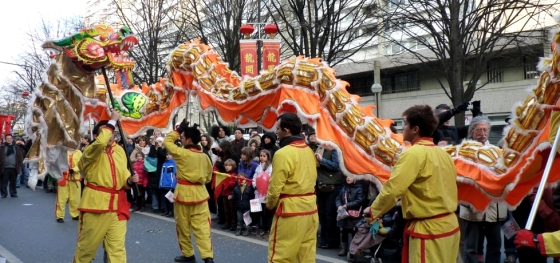 Nouvel an chinois danse dragon paris
